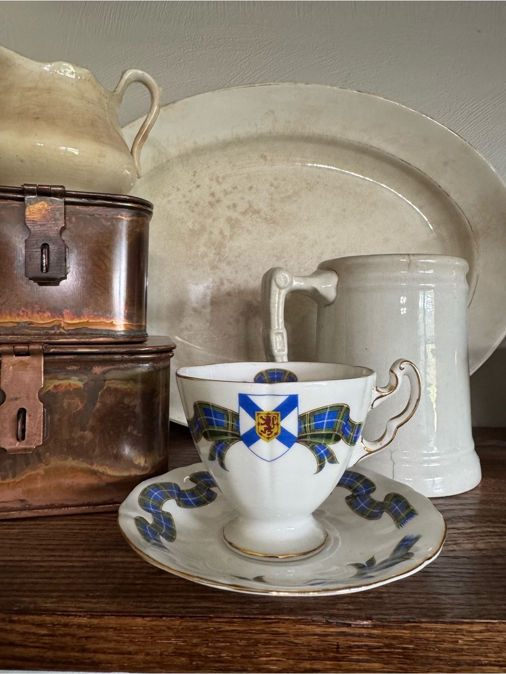 Nova Scotia Tartan Adderly Saucer & Tea Cup